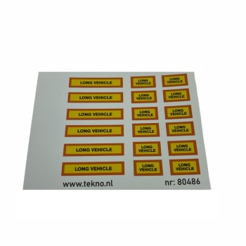 Tekno Parts 80486 Decals Sticker Set Long Vehicle - Scale 1:50